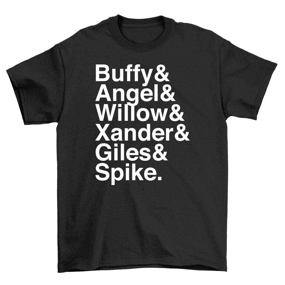 Buffy Willow Xander T-shirt - Funny Squad Goals! Unisex Printed Design, 100% Cot