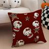 KKitty leopard print snowflakes Cushion Cover Throw Pillow Cover Hidden Button Durable Polyester Chair Cushion