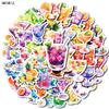 10 30 50Pcs Cartoon Cocktail Drinks Stickers Kawaii Mojito Aesthetic Diy Kid Travel Luggage Fridge Decal Graffiti Sticker Pack