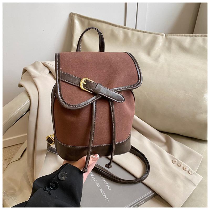 Frosted Backpack Women's New Fashion College Wind Backpack Winter Versatile Travel Backpack