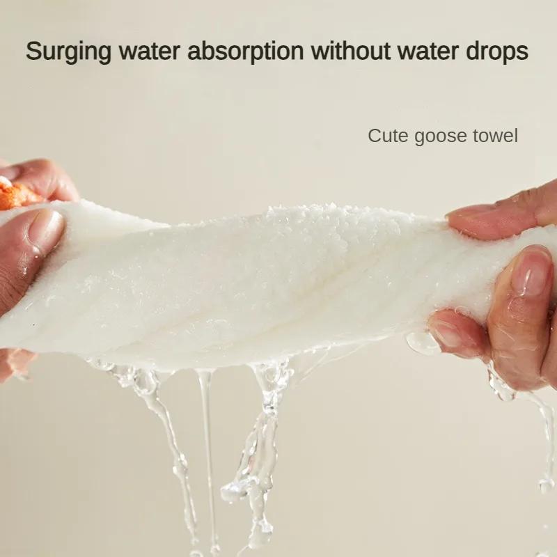 Towel Bath Towels Sauna Cute Hand Duck Penguin Families Kitchen Microfiber Bathroom Suitable Wipes Soft Absorbent for Bathrobe