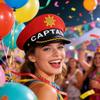 Breathable Captain Hat with Embroidery and Letter Design Marine Hat for Adult Youth Halloween Party Cosplay Headpiece