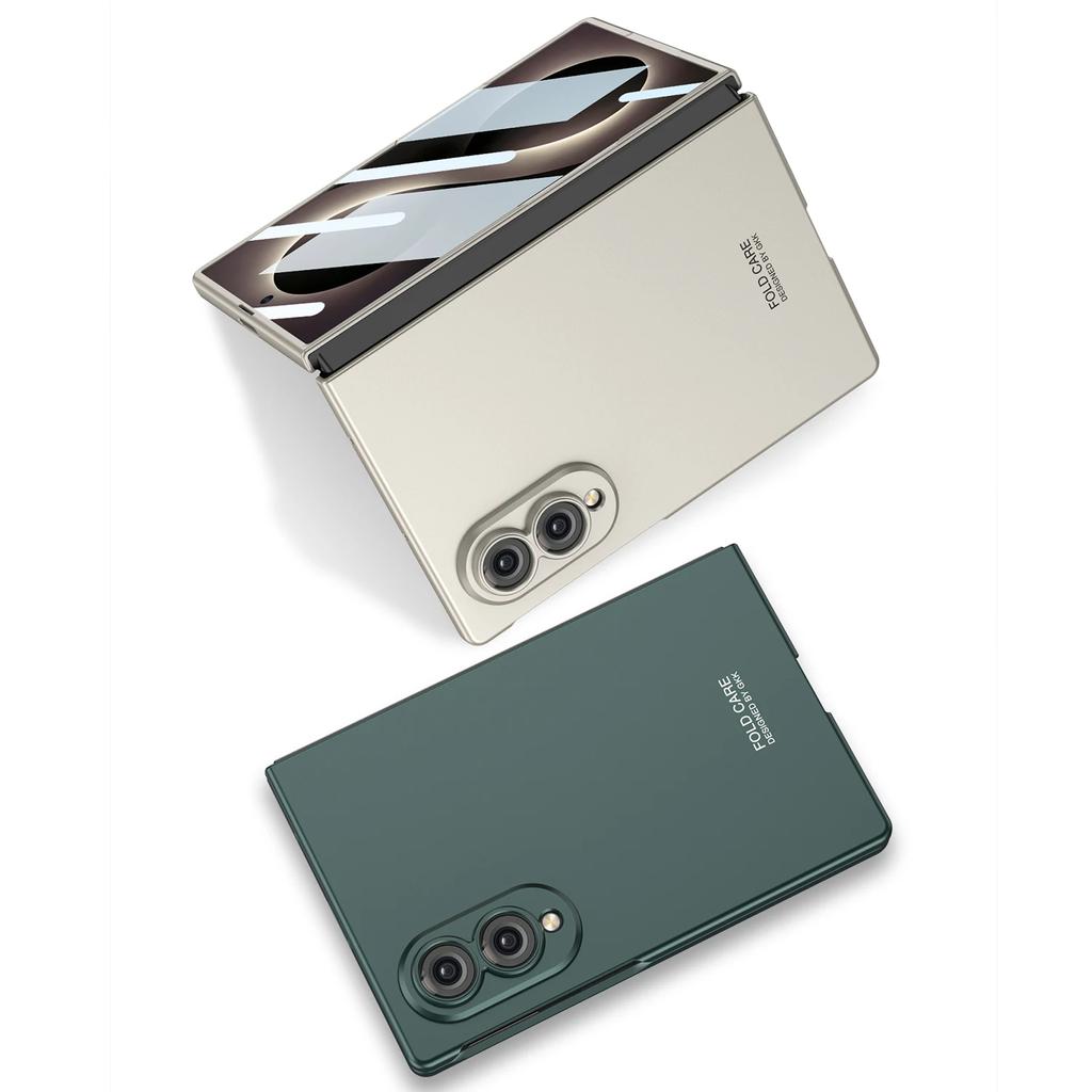 Hand Feel Casing For Samsung Galaxy Z Fold 8 Wide Case Protective with Front film Metal Feel Mobile Phone Back Cover