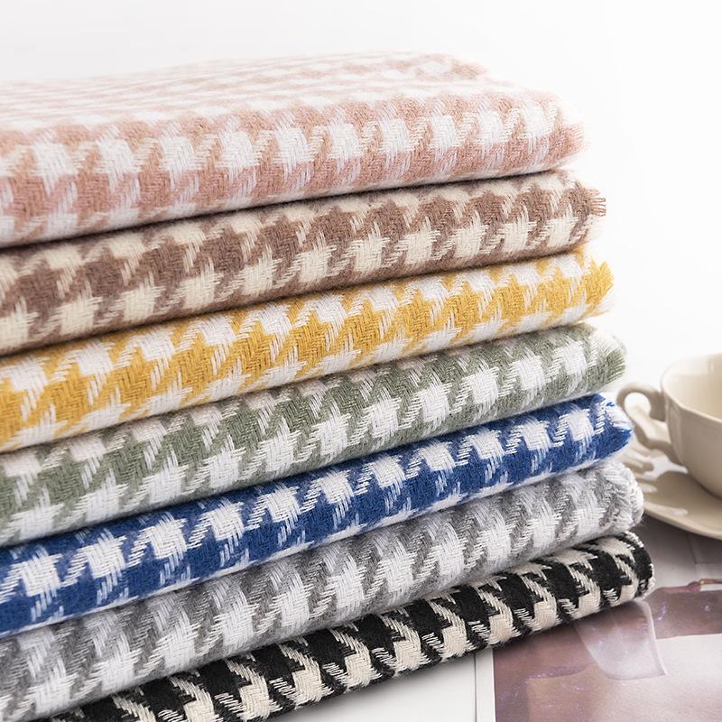 Novo Inverno 2024 Cachecol Grade Mil Aves Moda Commuter Proteção Frio Pescoço Cachecol Caxemira Imitação com Sensação de Alta Qualidade Xale