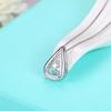 New Elegant Dance Zircon Triangle Water Drop Pendant Necklaces  Sterling Silver Women Jewelry Fashion Rhinestone Charm Choker