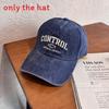 Street Style Retro Letter Embroidery Neutral Casual Baseball Cap For All Seasons