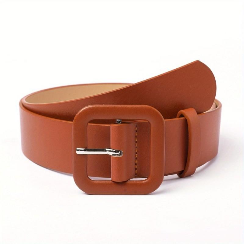 Stylish Minimalist Womens Square Buckle Belt In Trendy Candy Colors For Every Outfit