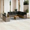 VidaXL Garden Lounge Set with Cushions 10 Pcs, Patio Sofas, Patio Furniture Set, Outdoor Furniture, Grey 3226109