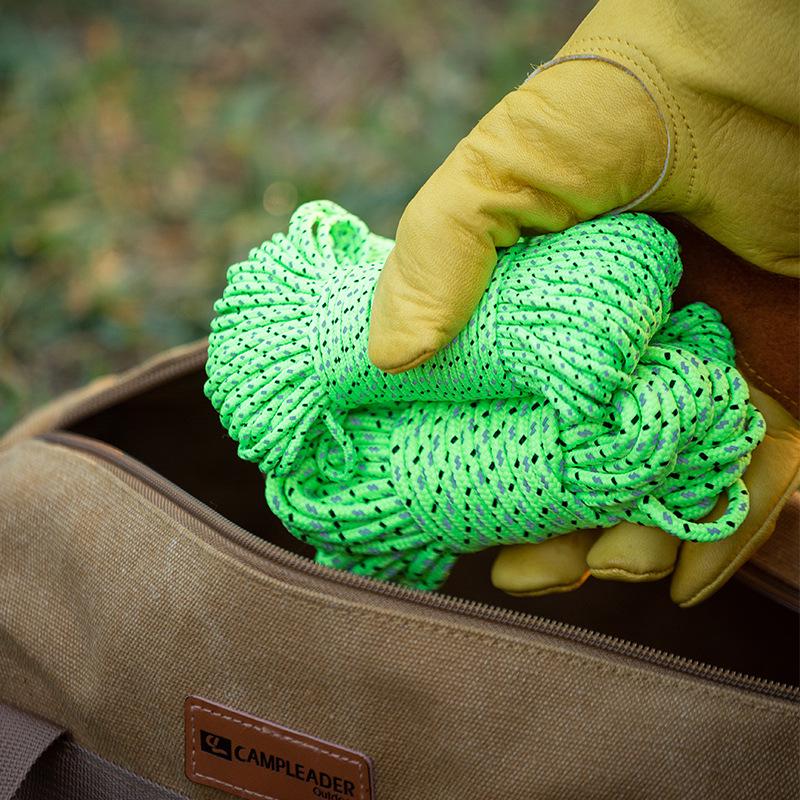 Reflective Glow-in-the-Dark Guyline: Windproof, Fluorescent Rope for Tent and Tarp Anchoring