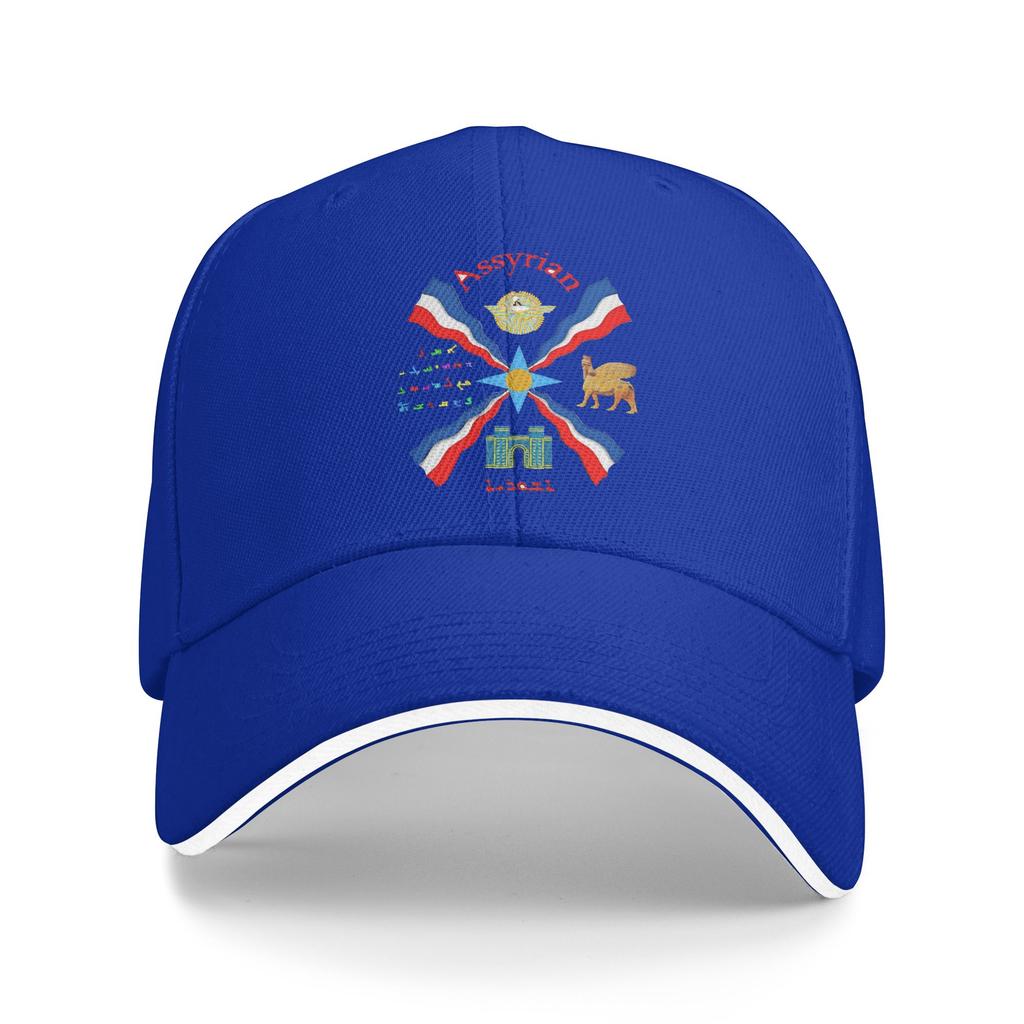 Frühlings-Assyrische Flagge Baseballkappe Wandern Angeln Freizeit Benutzerdefiniertes Logo Sonnenschutz Trucker-Kappe Unisex Erwachsene Dropshipping Baseballkappen