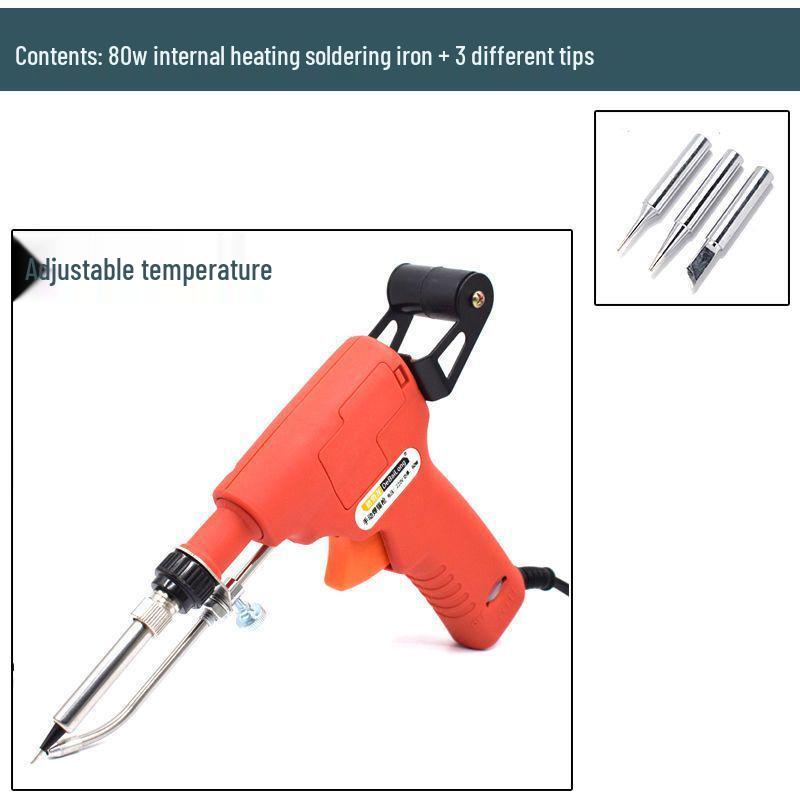 Electric Soldering Iron 60W: Internal/External Heating, Single-Handed, Semi-Automatic Solder Dispenser.