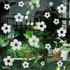 9 Stück Kleine Blume Fenster Muster Aufkleber Dekorative Aufkleber Blumen Antikollisions-PVC-Aufkleber