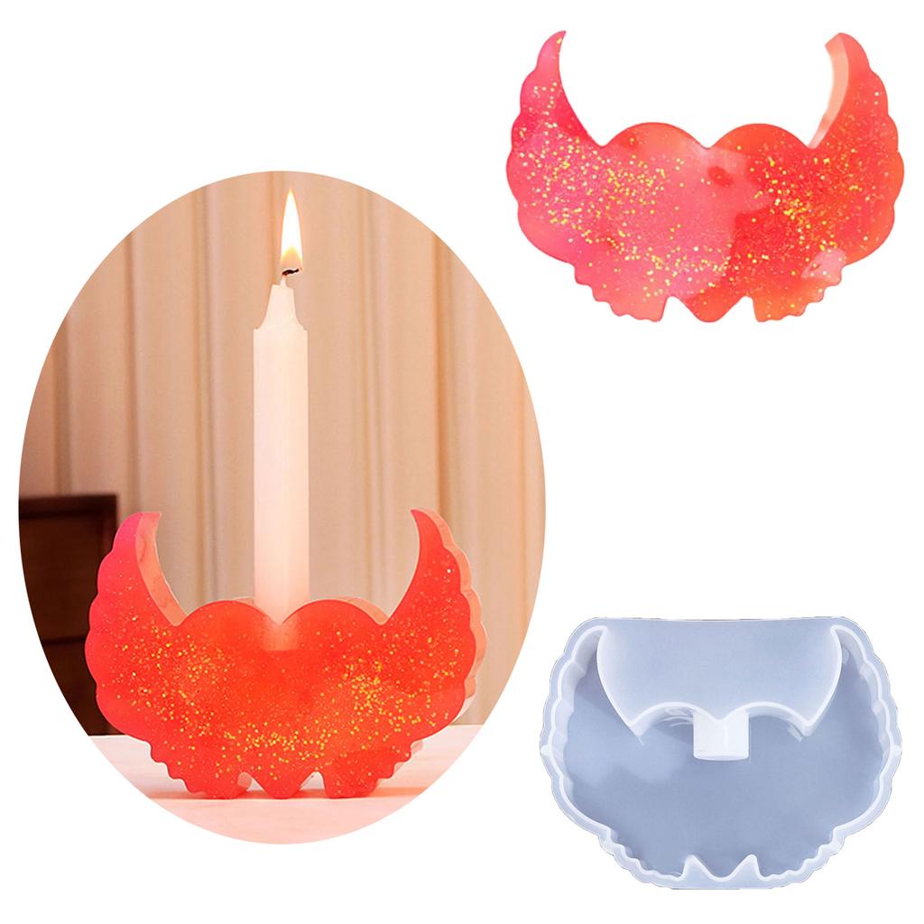 Epoxy Candlestick Silicone Mold Candle Base Mould Heart Shaped Candle Holder Molds Ornaments Home Decorations Mould