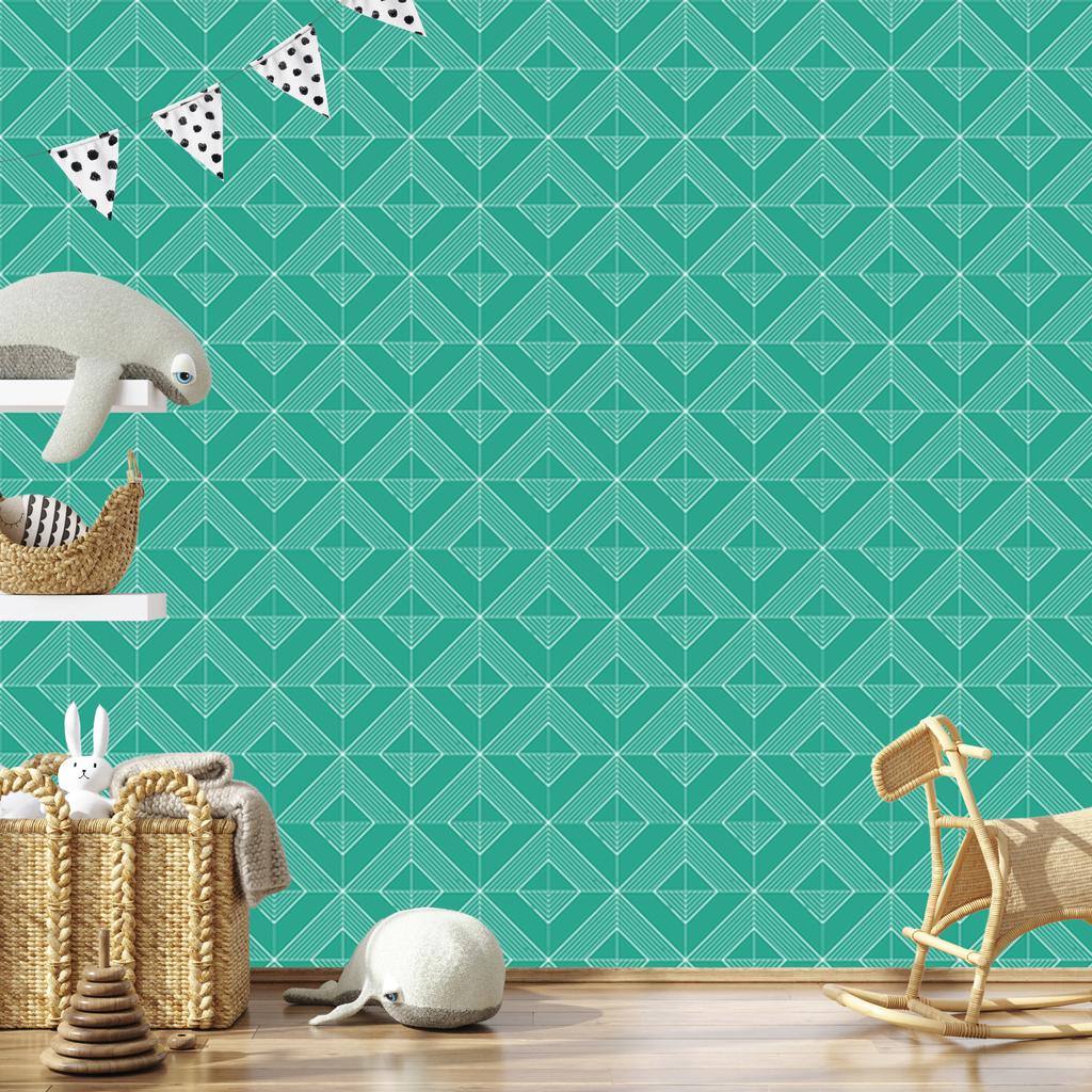 Geometric Sea Rhombus Wallpaper for Living Room and Bedroom 50x1000