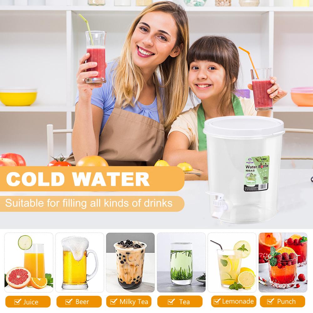 3.5/5L Limonadenstand Saftkrug Kaltwasserkrug mit Deckel Kühlschrank Eisgekühlter Saft Limonadenspender für Partys und den täglichen Gebrauch