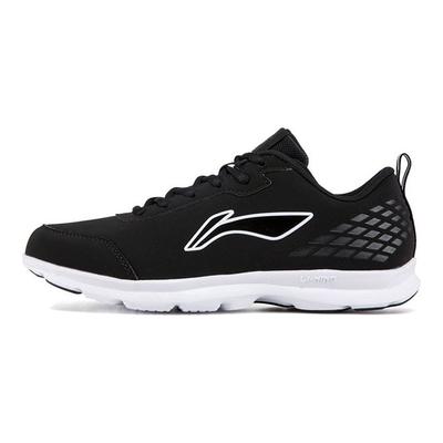 Li Ning Low Top Running Shoes Unisex Sneakers Black White ARBN249-1