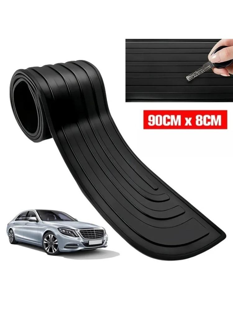 Rear bumper guard plate PVC rubber guard plate strip, car trunk door frame guard plate, bumper reinforcement decoration чёрный