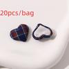 20pcs Heart Button Fabric Bag Buttons 20pcs Set Heart Shape Buttons  Sewing Crafts