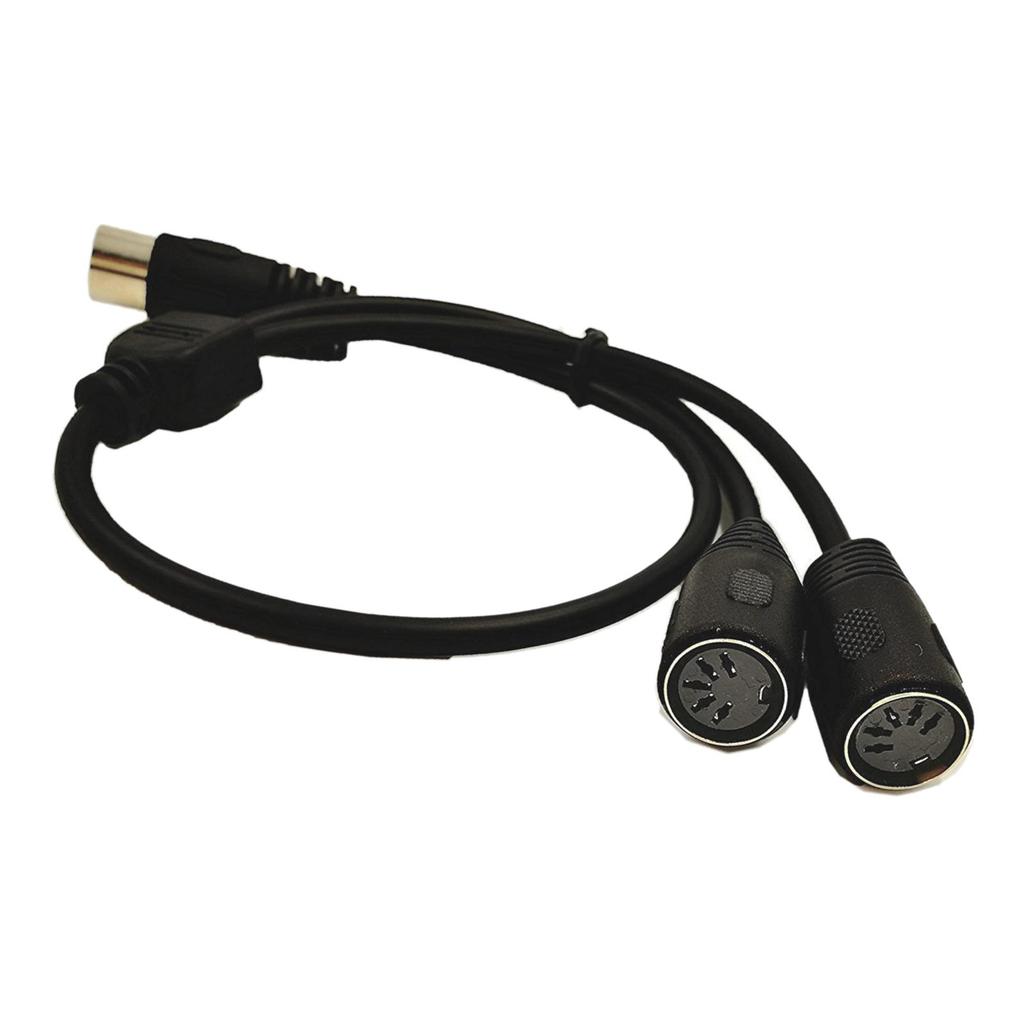 MIDI Din 5 Pin Splitter Y Adapter Cable Male to 2 5-Pin Female Keyboard