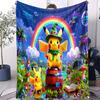 Hot Pokemon Pikachu SciFi Style Blanket Soft Durable Magical Scene  All Seasons For Home Office Travel Nap Leisure Fan Gift
