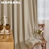 1PC Solid Color Linen Blackout Curtains Durable and Versatile Curtains for Bedroom Living Room Home Decor