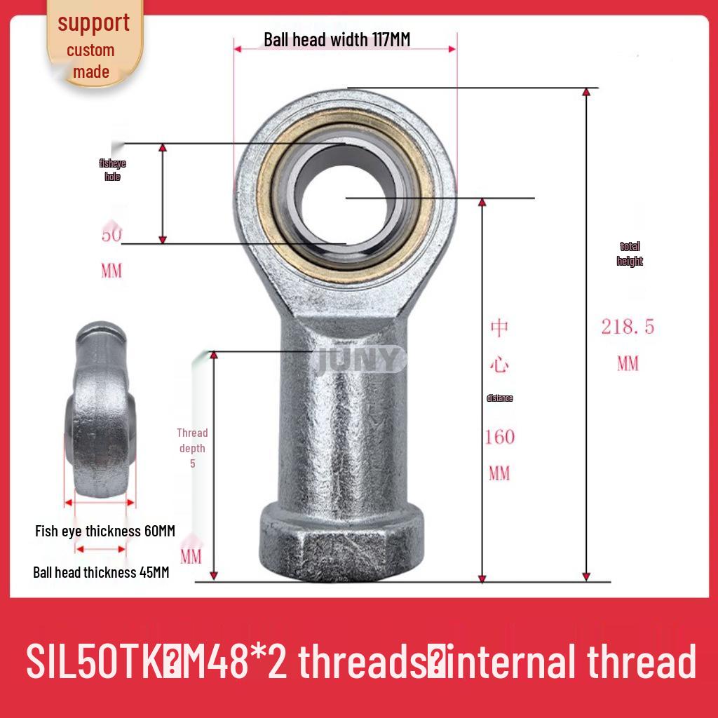 Spherical Plain Bearings: Universal Joint Ball Joint Rod End, Internal SI, External SA, Sizes 5-40