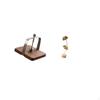 Cafe Napkin Holder Tissue Dispenser Wood Base Organizer Leaf Sculpture Metal Statue Shaped Figurine