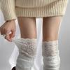 Lace Stockings Lolita Lace Patchwork Long Socks Women's Thigh-high Stocks Piles Of Socks Striped Cotton Over-the-knee Socks