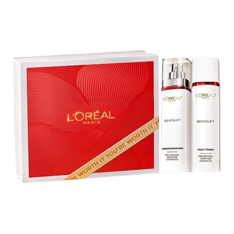 Loreal Paris Mothers Day limited edition rejuvenating toner and lotion skin care set - two-piece set rejuvenating toner 130ml  rejuvenating lotion 110