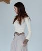 Debiweeo En Slit Long Sleeve Devi-T0138-Cream