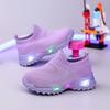 Kids Sneakers Children Baby Girls Boys Breathable Mesh Led Luminous Socks Sport Run Sneakers Shoes Sapato Infantil Light Up Shoe