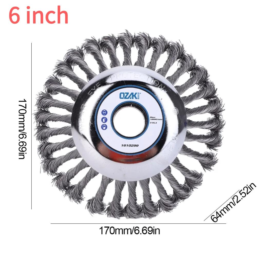 4/5/6/8/10palcová univerzální hlava křovinořezu, hlava kartáče na plevel, nylonové drátěné kolo, rotační kartáč na plevel pro sekačku