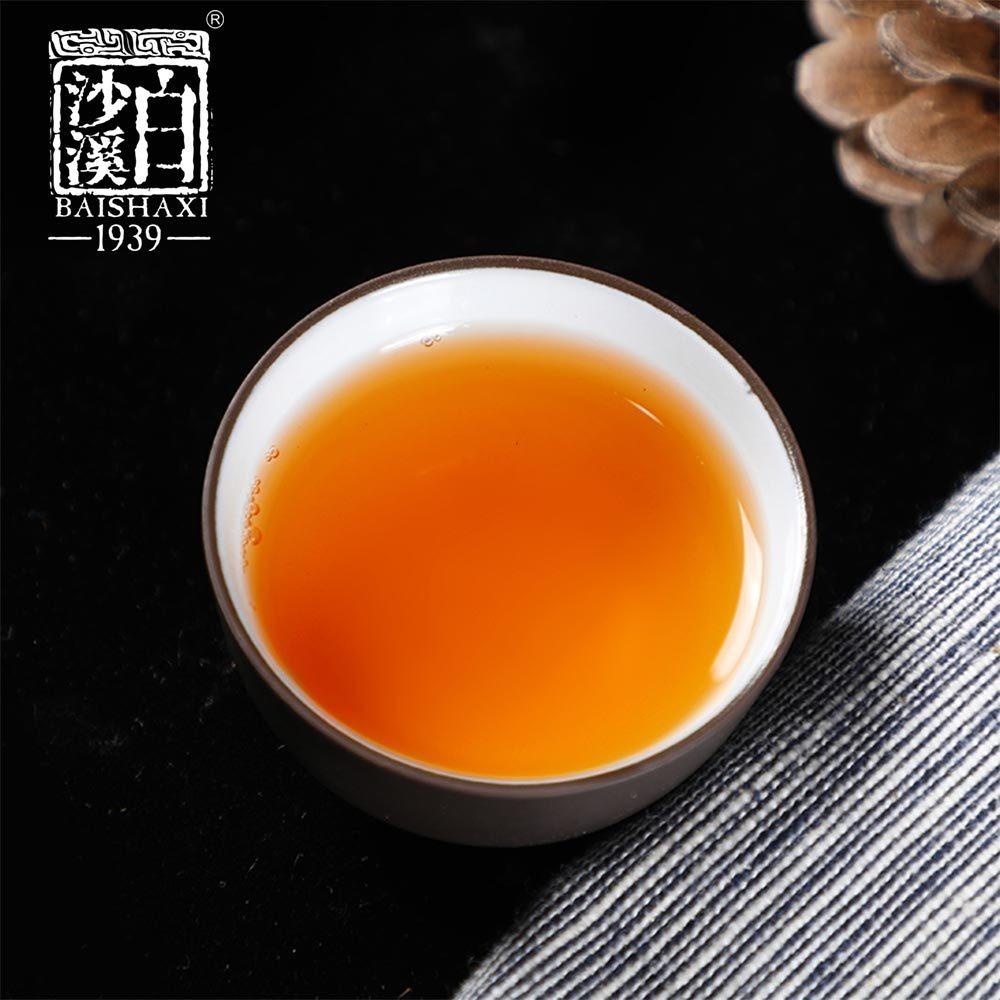 Fu Cha Dunkler Tee 338g Natürlicher Kräuter-Energieziegel Traditionell Goldene Blüte Wellness