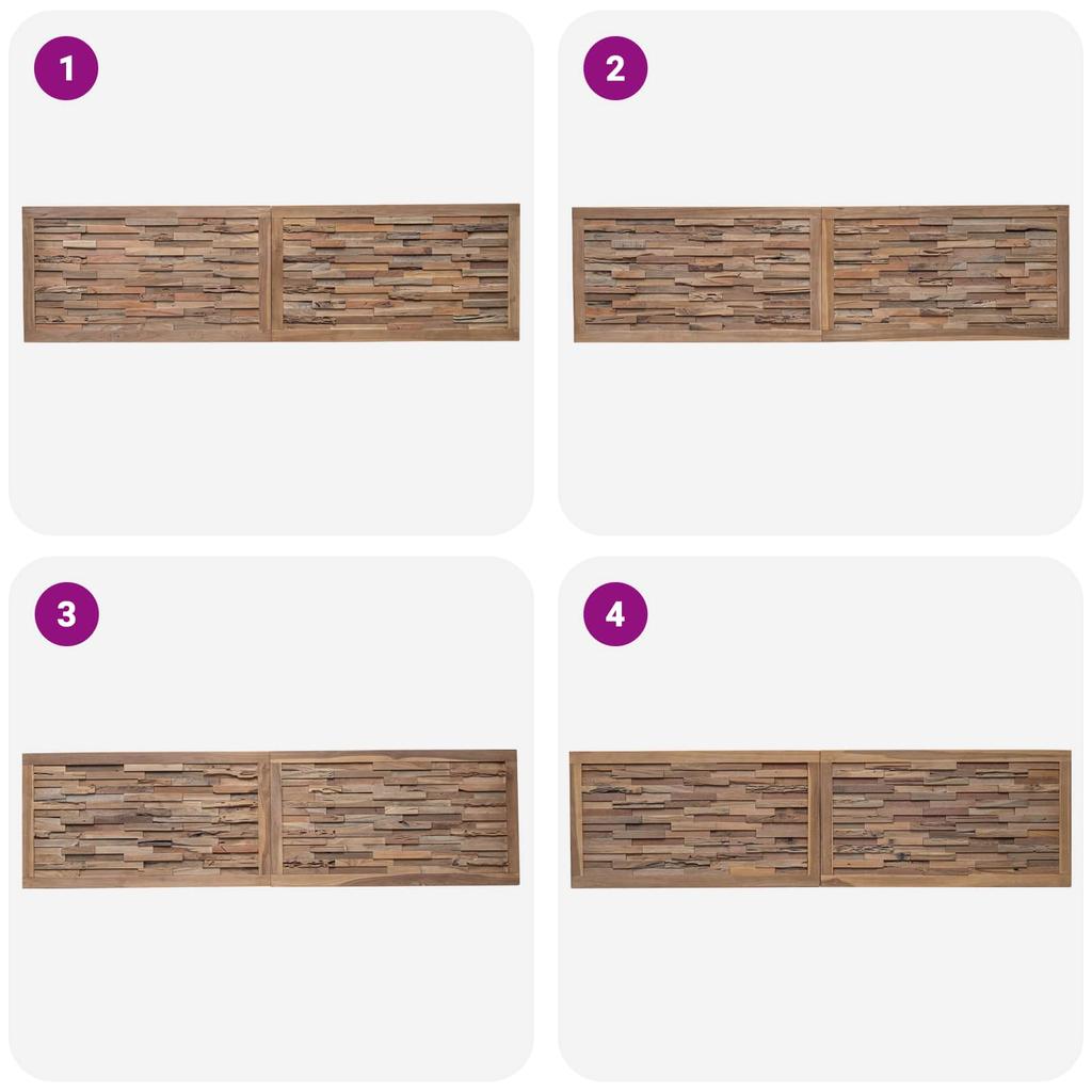 Headboard Natural Solid Teak Wood