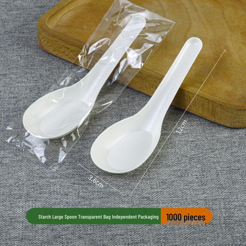 CHULV Disposable Biodegradable Spoons