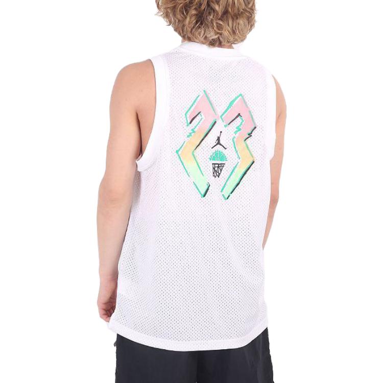 Jordan Basketball Jerseys Men's White Moderate Straight Fit DQ5867-100