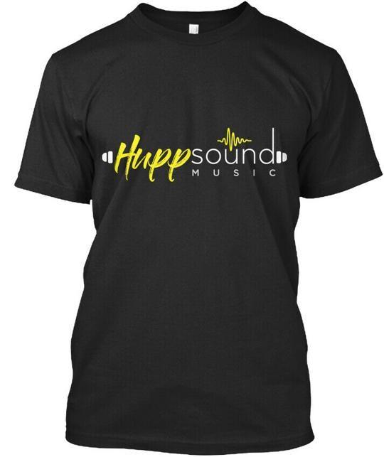 huppsound Black Yellow Print Huppsound Music T-Shirt Made in USA Size S to 5XL L