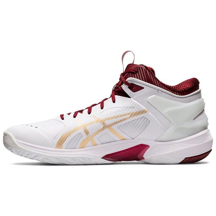 

Asics Gel-Burst 24 Модные Удобные Тканевые Синтетическая Кожа TPU Кроссовки Средней Высоты для Баскетбола Мужские Кроссовки Белые Красные 1063A015-101 39