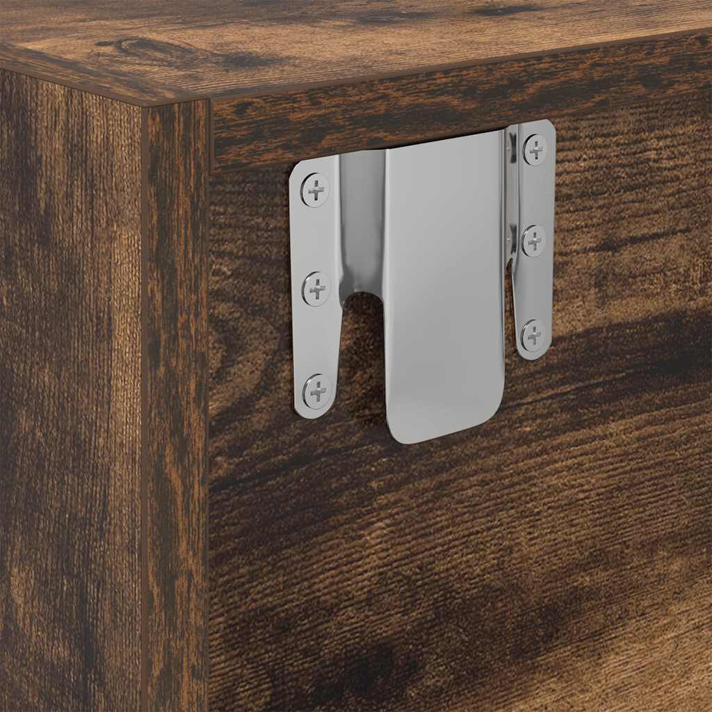 TV Wall Cabinet Smoked Oak 60 x 31 x 25.5 cm Particleboard