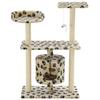 VidaXL Arbre à chat avec griffoir en sisal 95 cm Beige Motif de pattes 170515