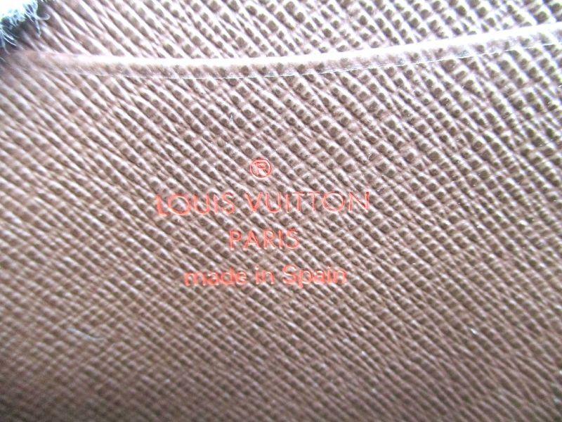 Authentic LOUIS VUITTON Damier Leather Round Zip Wallet Porto Monnaie Zip #9803  Open Box