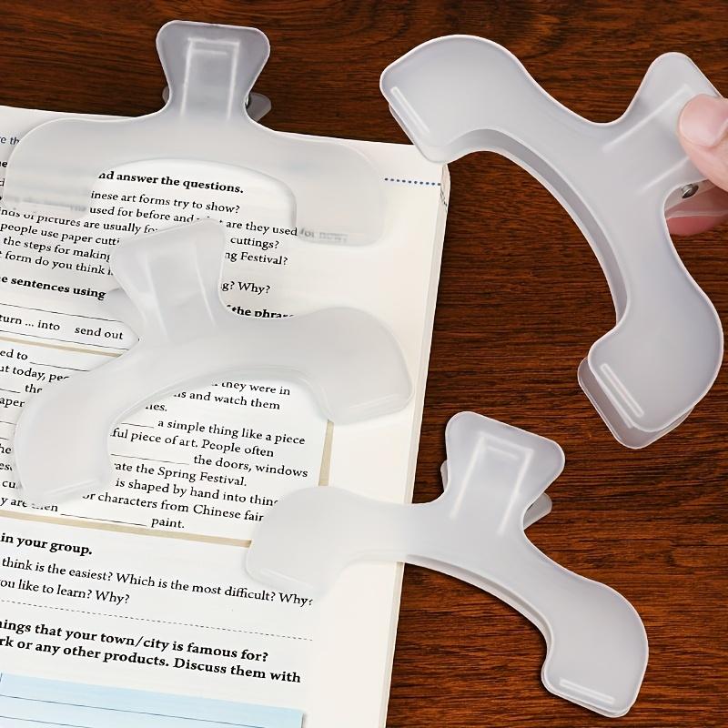 Book Clip - White: Use Desk Clip, Strong Page Holder, Notebook Folder, Office Supplies