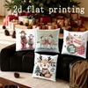 Home Decor Christmas Animal Pattern Cushions Suitable For Sofa Bedroom Car Pillow Cover Cushion Rectangular Back Cushion