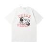 852 Sommer Herren Damen Print Kastenförmig Übergroß Baumwoll-T-Shirt 100% Baumwolle T-Shirt