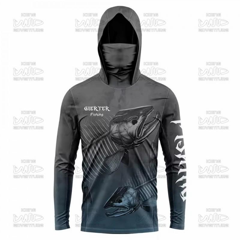 UV Protection Fishing Hoodie Quick Dry Breathable Long Sleeve Lightweight Outdoor Sport Shirt Men