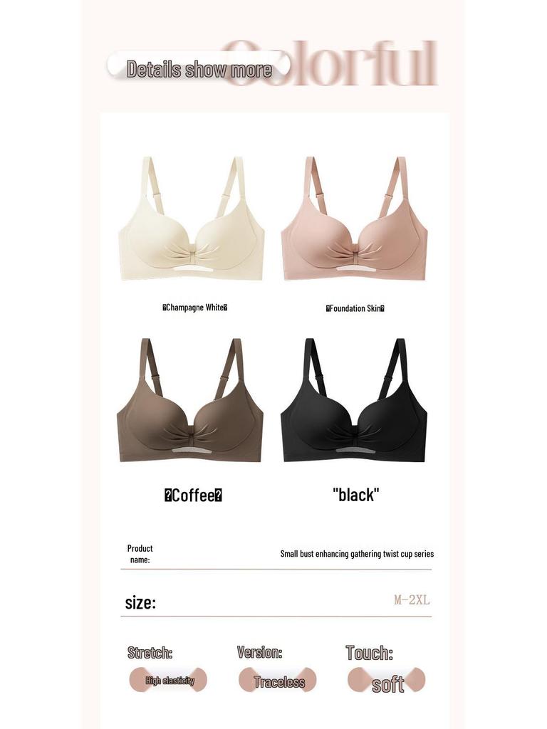 Nahtloser Damen-BH: Vergrößert kleines Dekolleté, Hebt Achselbrüste an, Gegen Erschlaffung, Schönes Rückendesign