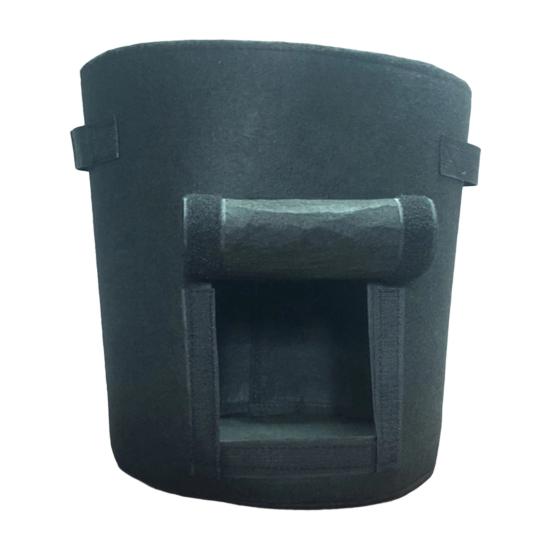 Flowerpot Fabric Grow Bags with Handles And Side Hook And Loop Opening Container Reinforced Stitching Air Circulation Flowerpot for Garden
