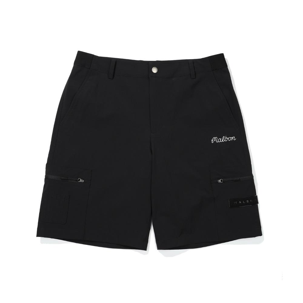 MALBON GOLF M Summer Cargo Half Pants Black (Man)