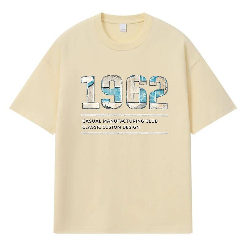 

1962 Printed Graphic Streetwear Y2k Harajuku Clothes 100% Cotton T Shirt Casual Oversized Summer Men T-shirt XXXL хакі