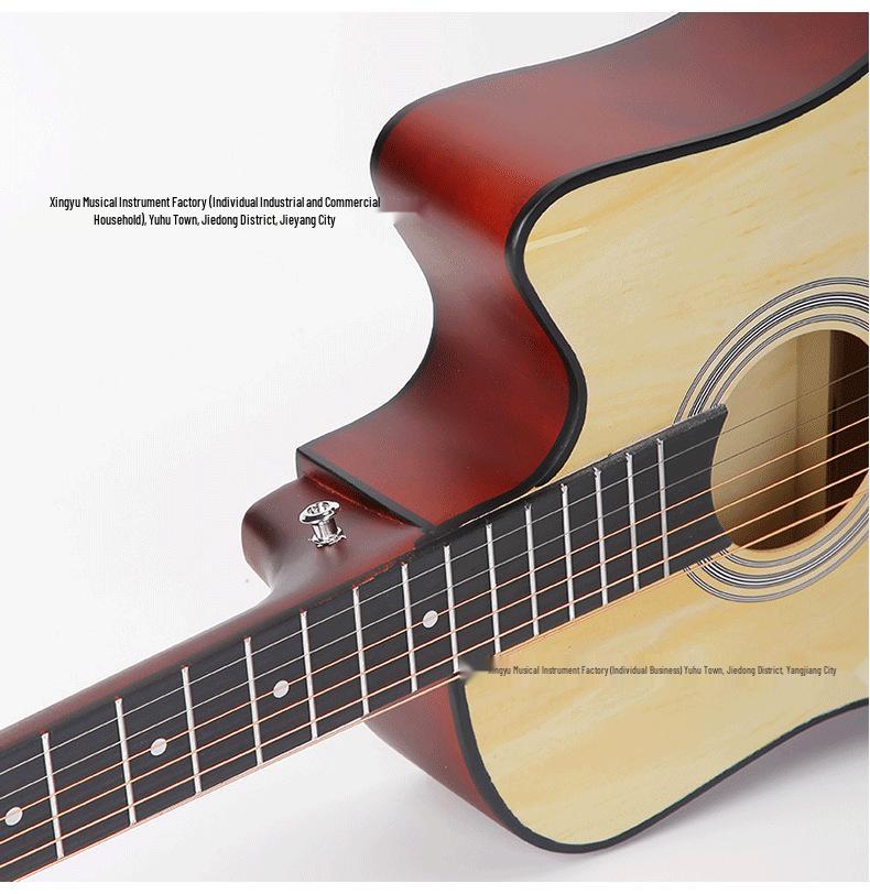 38-Inch Folk Guitar for Beginners - Popular Practice Guitar with Large Stock Available
